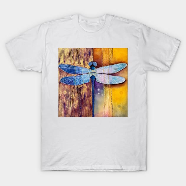 Golden dragonfly T-Shirt by MistyLakeArt